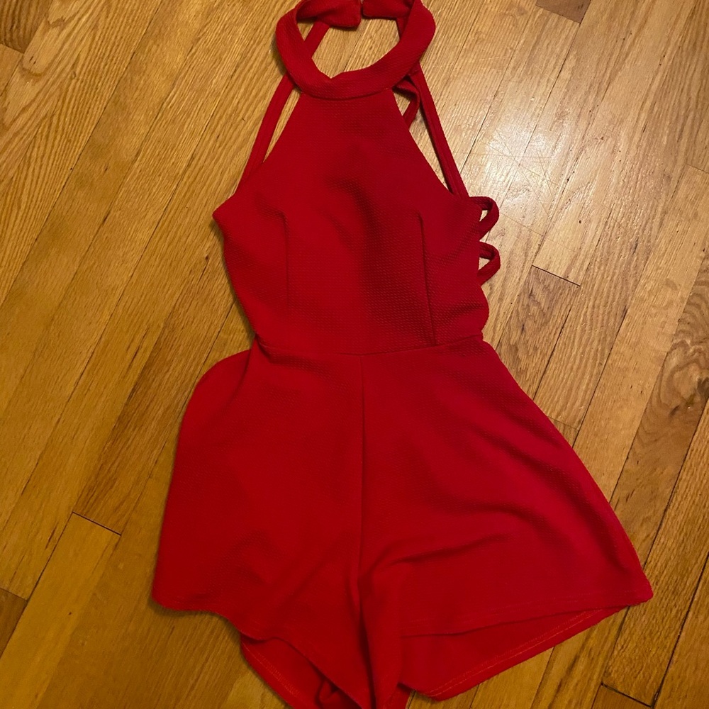 red romper